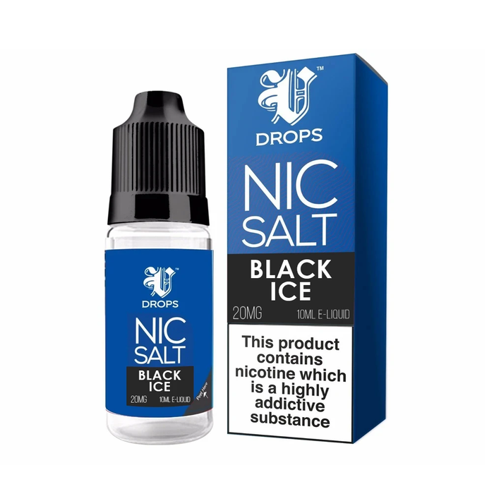 Black Ice 10ml Nic Salt E-Liquid V Drops - Rainbow Range