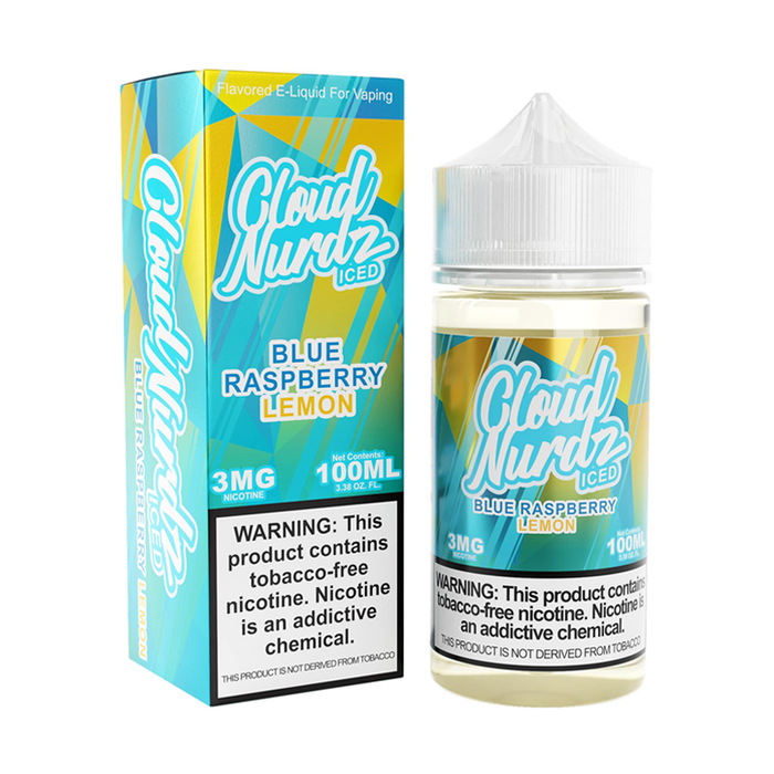 Iced Blue Raspberry Lemon 100ml Shortfill E-Liquid by Cloud Nurdz