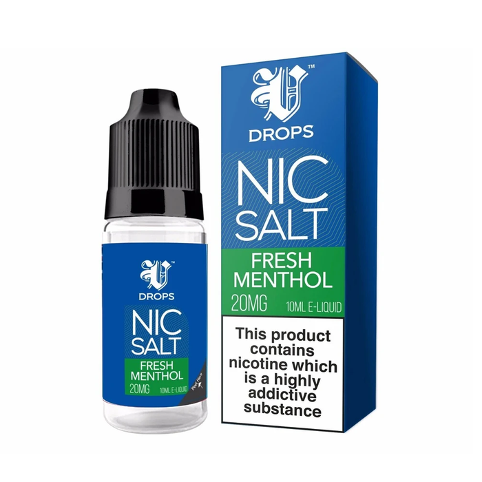 Fresh Menthol 10ml Nic Salt E-Liquid V Drops - Rainbow Range