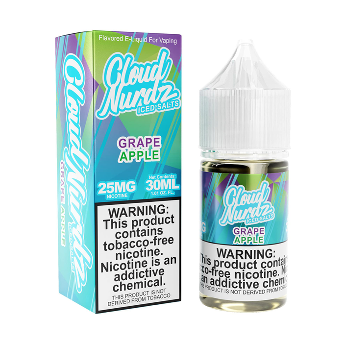 Iced Grape Apple 30ml Nic Salt E-Liquid by Cloud Nurdz