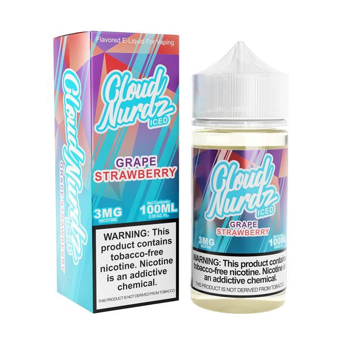 Iced Grape Strawberry 100ml Shortfill E-Liquid by Cloud Nurdz