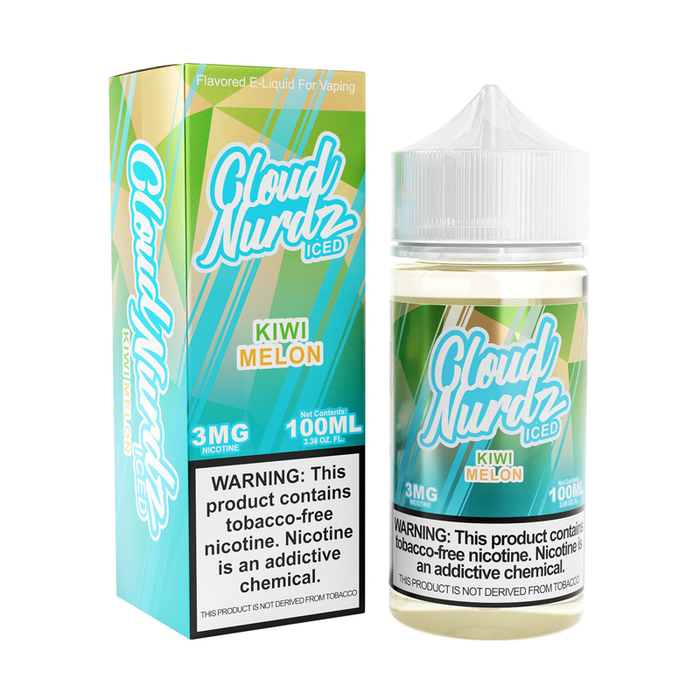 Iced Kiwi Melon 100ml Shortfill E-Liquid by Cloud Nurdz