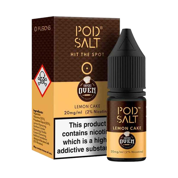 Lemon Cake 30ml Nicotine Salt E-Liquid by Pod Salt