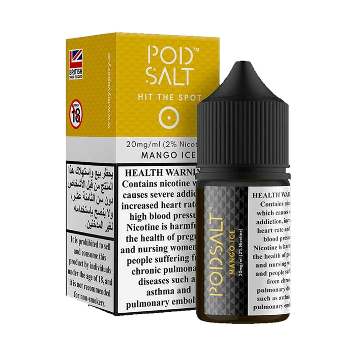 Mango Ice 30ml Nicotine Salt E-Liquid by Pod Salt
