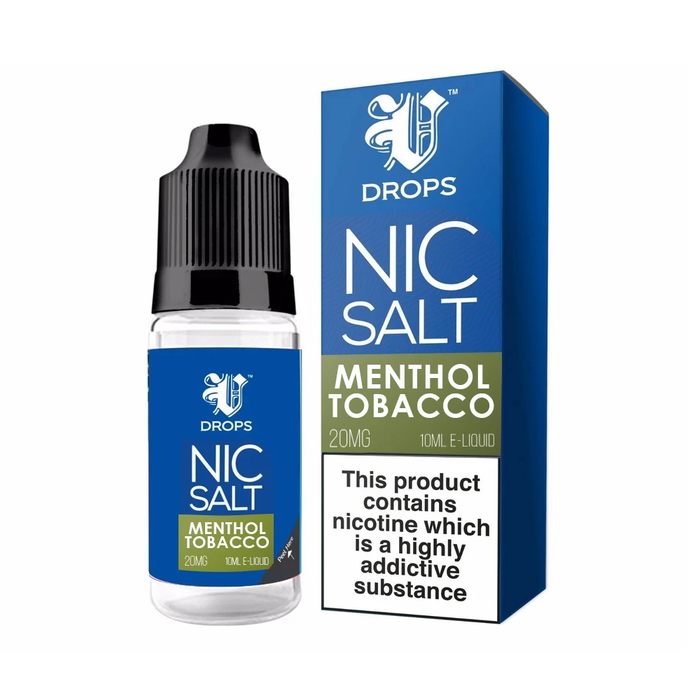 Menthol Tobacco 10ml Nic Salt E-Liquid V Drops - Rainbow Range