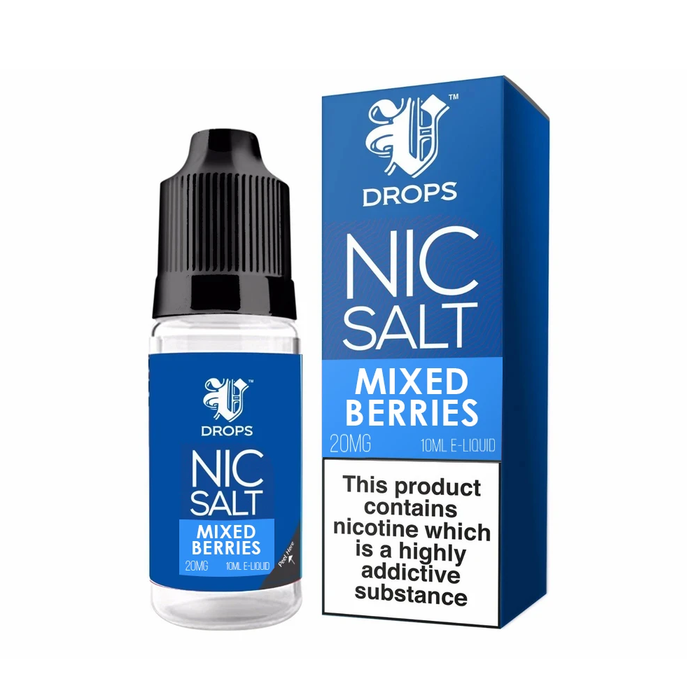 Mixed Berries 10ml Nic Salt E-Liquid V Drops - Rainbow Range