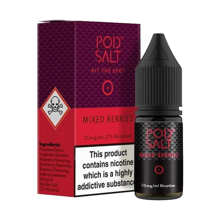 Mixed Berries 30ml Nicotine Salt E-Liquid by Pod Salt