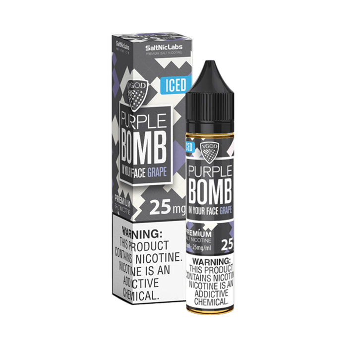 Iced Purple Bomb 30ml Nic Salt E-Liquid by VGOD