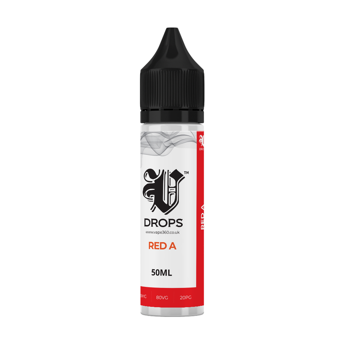 Red A 50ml Shortfil E-Liquid - V Drops - White Range