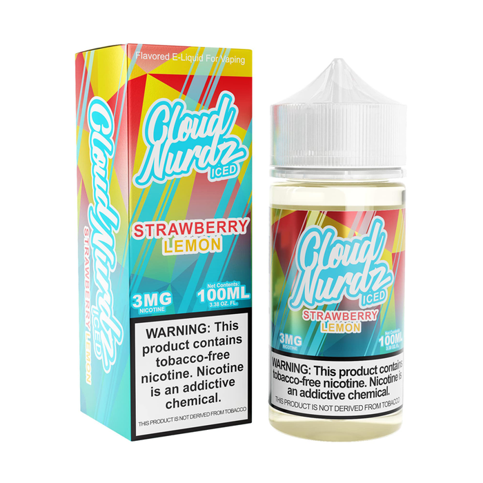 Iced Strawberry Lemon 100ml Shortfill E-Liquid by Cloud Nurdz