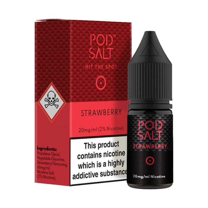 Strawberry 30ml Nicotine Salt E-Liquid by Pod Salt