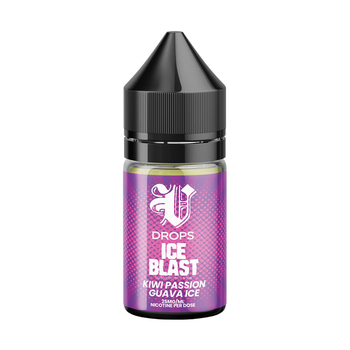 Kiwi Passion Guava Ice 30ml Nic Salt E-Liquid Ice Blast Range by V Drops