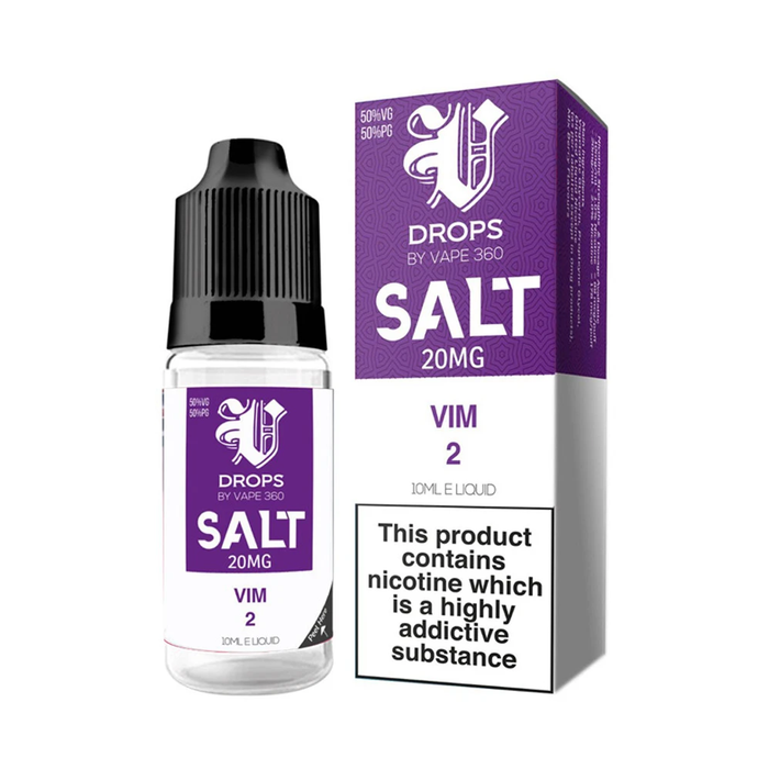 Vim-To 10ml Nic Salt E-Liquid by V Drops - White Range