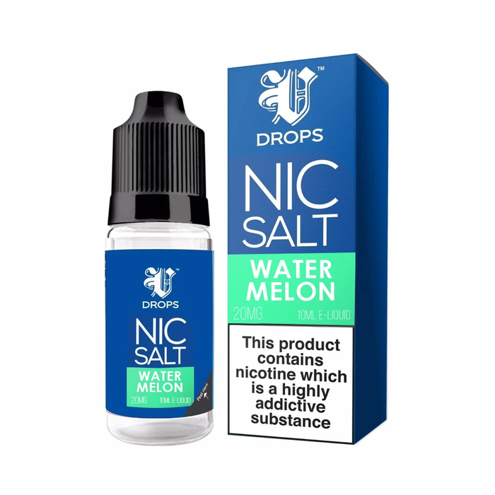 Watermelon 10ml Nic Salt E-Liquid V Drops - Rainbow Range