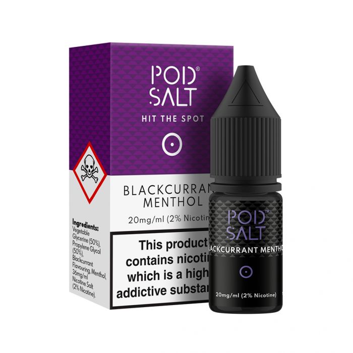 Blackcurrant Menthol 30ml Nicotine Salt E-Liquid by Pod Salt