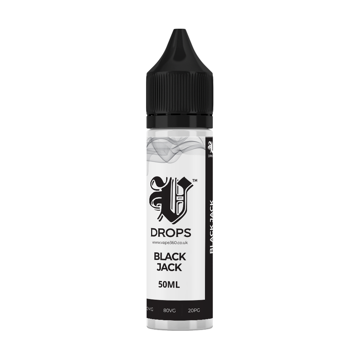 Black Jack 50ml Shortfil E-Liquid - V Drops - White Range