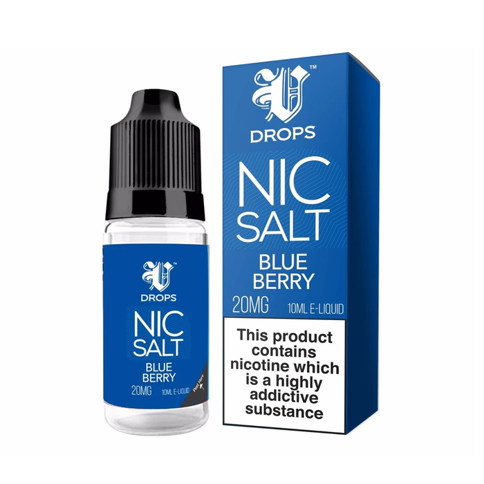 Blueberry 10ml Nic Salt E-Liquid V Drops - Rainbow Range