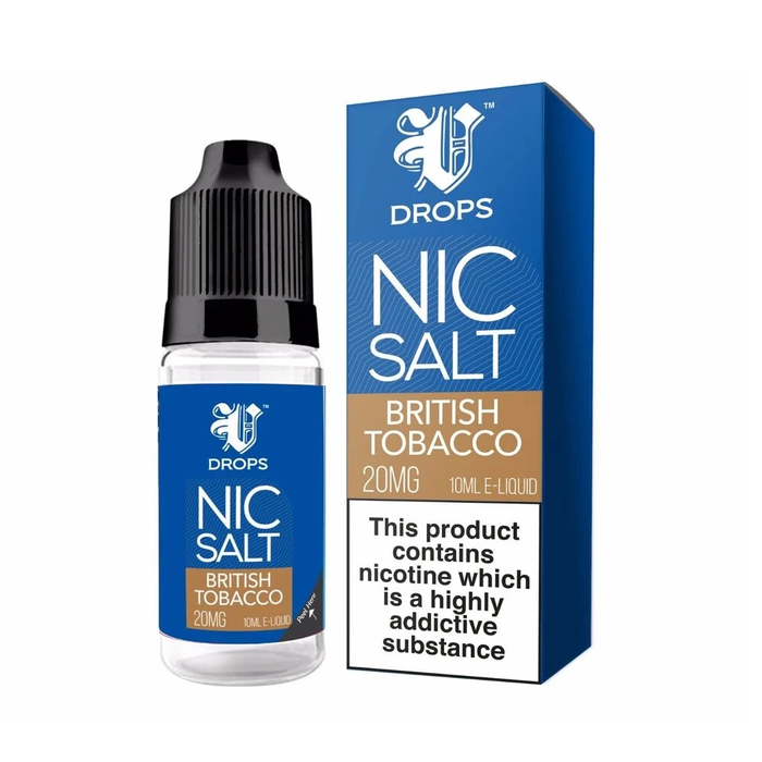 British Tobacco 10ml Nic Salt E-Liquid V Drops - Rainbow Range