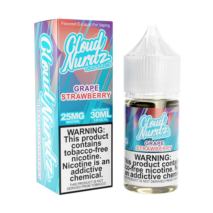 Iced Grape Strawberry 30ml Nic Salt E-Liquid by Cloud Nurdz