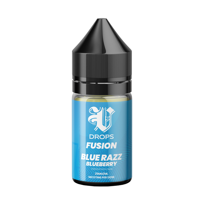 Blue Razz Blueberry 30ml Nic Salt E-Liquid Fusion Range by V Drops