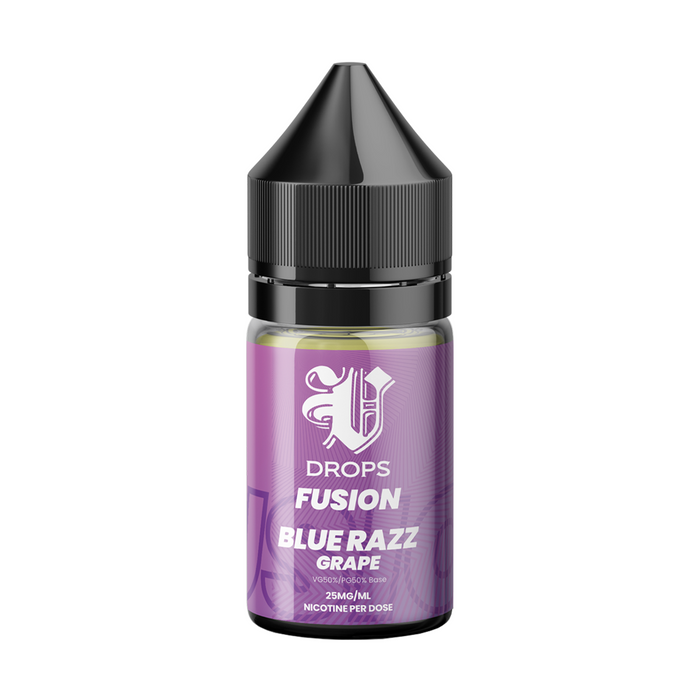Blue Razz Grape 30ml Nic Salt E-Liquid Fusion Range by V Drops