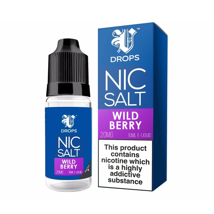 Wild Berry 10ml Nic Salt E-Liquid V Drops - Rainbow Range