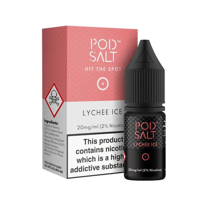 Lychee Ice 30ml Nicotine Salt E-Liquid by Pod Salt