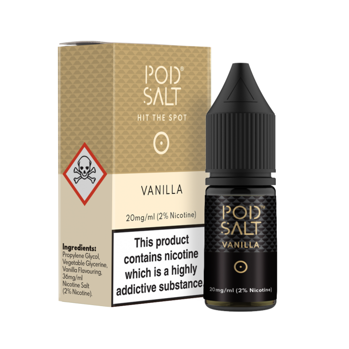 Vanilla 30ml Nicotine Salt E-Liquid by Pod Salt